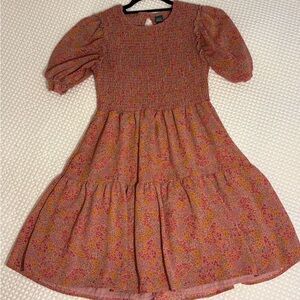 wild fable small Floral Smocked Puff-Sleeve Dress